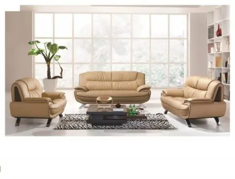 405 Living Room Set In Ivory Genuine, Ivory Leather Loveseat