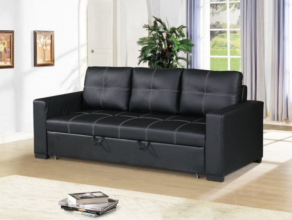 16530 Convertible Sectional Sofa In, Leather Convertible Sectional Sofa Bed
