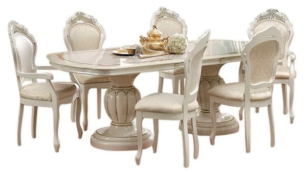 Ivory Dining Table Set 52, Ivory Dining Room Furniture