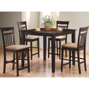 150041 | Counter Height Set 5 PC in Cappuccino: Table and 4 Chairs