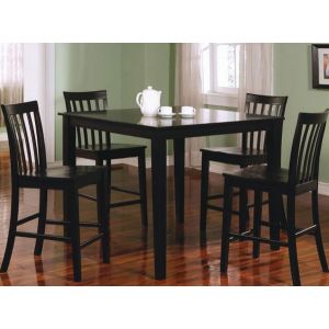 150231BLK | Counter Height Set 5 PC in Black: Table and 4 Chairs