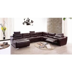 esf-2144 | 2144 Sectional  Sofa in Brown Leather with Recliners