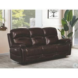 cs610020PPP | Amanda Motion Sectional Sofa Set in Dark Brown Leather