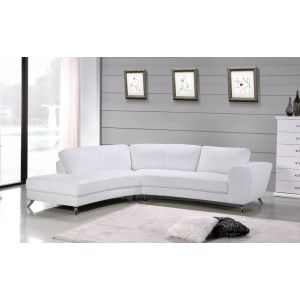 bh-juliewt | Beverly Hills Sectional Sofa in White Leather Julie